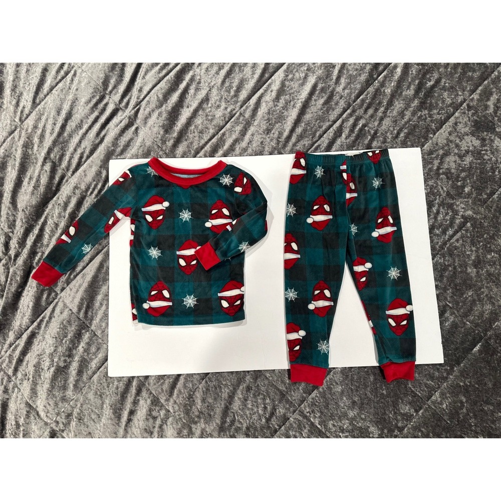 Marvel Spider-Man Santa/Christmas/Holiday Pajama Set Size 4T
